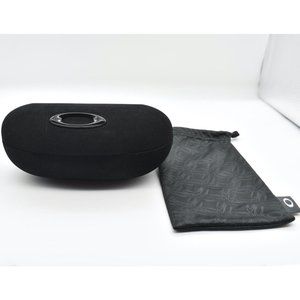 Rare Oakley Case Felt/Velvet Coated Black Clamshell Hard Sunglasses Case & Bag
